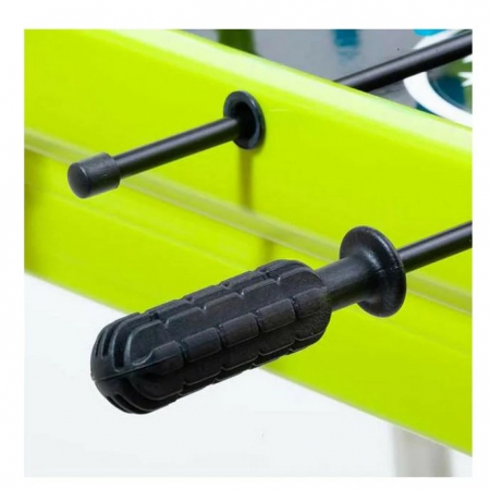 Lichidare Masa de fotbal cu teren si 18 jucatori Flippy, 6 manere, cu Tablou Scor, din Metal si ABS, 70 x 59 x 64 cm, Design Multicolor, pentru copii/adulti, verde [4]