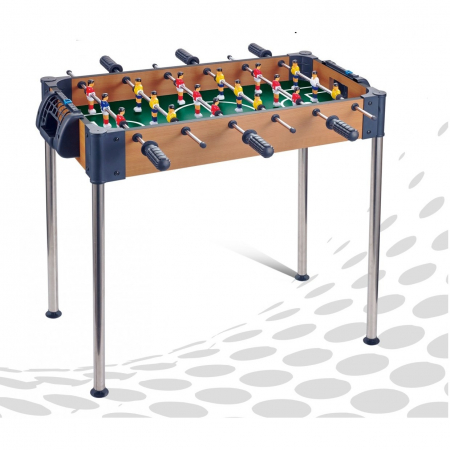 Masa de Fotbal, Flippy, cu Picioare Inalte, 6 Manere, Tablou de Scor, 62 x 8 x 35.5 cm, din Lemn/Otel si ABS, Maro [1]
