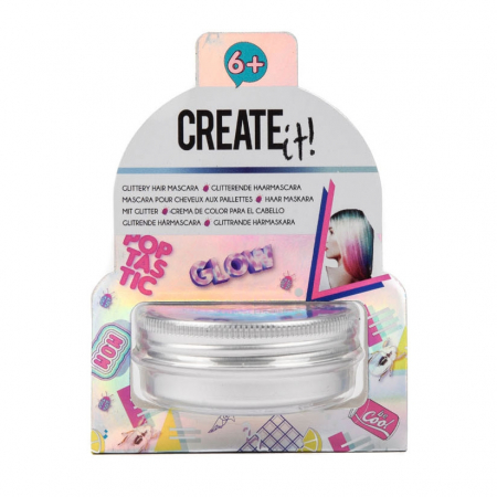 Jucarii, Copii & Bebe - Mascara pentru par cu sclipici pentru fetite Create It! Roz