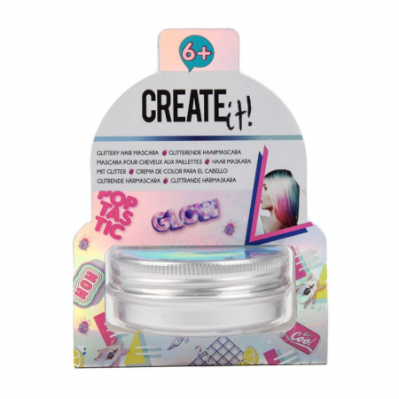 Jucarii, Copii & Bebe - Mascara pentru par cu sclipici pentru fetite Create It! Turcoaz