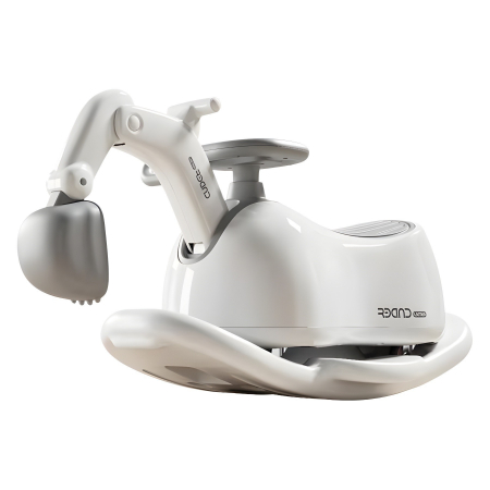 Masina 3 in 1, Flippy, 1-3 Ani, Tip Excavator/Balansoar/Masina Yo Yo, din Plastic, 4 Roti Silentioase, 71.5 x 34 x 39 cm, Alb [5]