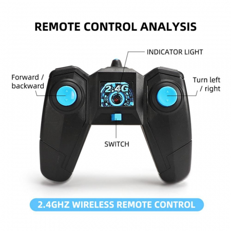 Masina cu telecomanda 2.4G, 360 spin, off road, verde, Flippy [5]