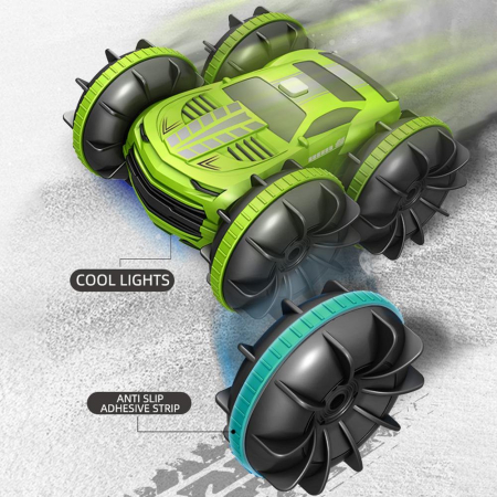 Masina cu telecomanda 2.4G, 360 spin, off road, verde, Flippy [3]