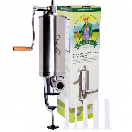 Masini de carnati si accesorii - Masina de carnati 4kg VERTICAL PRO 5 palnii