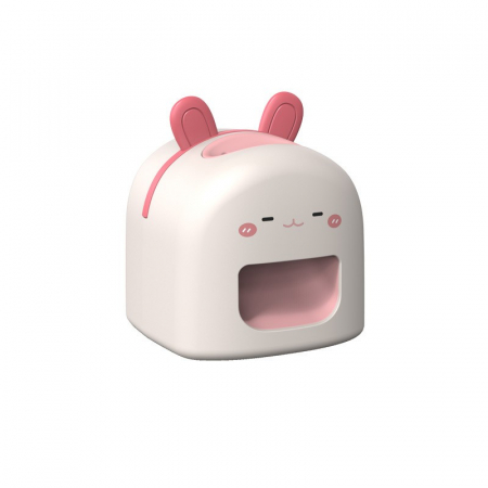 Pentru Casa si Camping - Mașină de Decojit Semințe, Flippy, Mini Deschizător, Model Iepuras, Incarcare USB, 9.7x10x8.6 cm, Alb