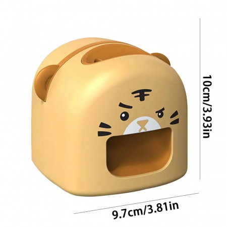 Mașină de Decojit Semințe, Flippy, Mini Deschizător, Model Tigru, Incarcare USB, 9.7x10x8.6 cm, Portocaliu [1]