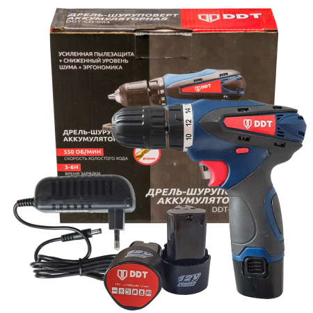 Bricolaj - Masina de gaurit cu 2 x acumulator DDT,12V, 10 mm