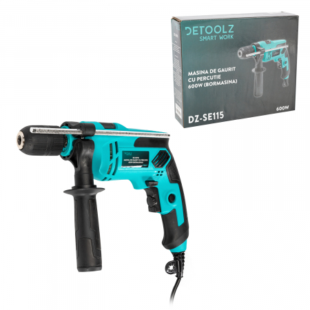 Masina de gaurit cu percutie Detoolz 600W (bormasina) [6]
