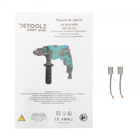 Masina de gaurit cu percutie 810W (bormasina) Detoolz [6]