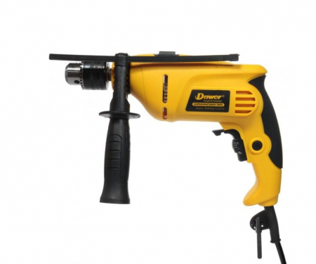 Bricolaj - Masina de gaurit si insurubat Dawer DW209T, 800 W, 3200 rpm, Galben/Negru