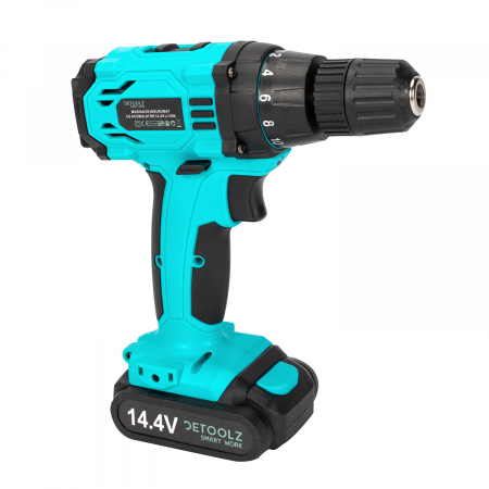 Masina de gaurit si insurubat cu acumulator Detoolz, 14.4V Li-ion,1.3 Ah, 2 acumulatori [0]