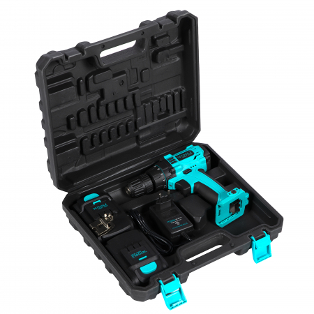 Masina de gaurit si insurubat cu acumulator Detoolz 18V Li-ion, 1.3 Ah, 2 acumulatori [6]