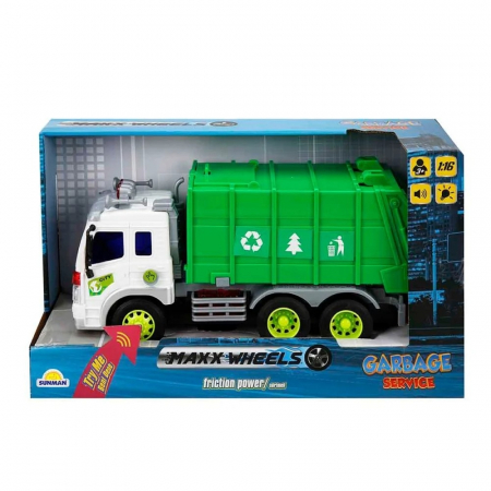 Jucarii, Copii & Bebe - Masina de reciclare gunoi, Maxx Wheels, 1:16