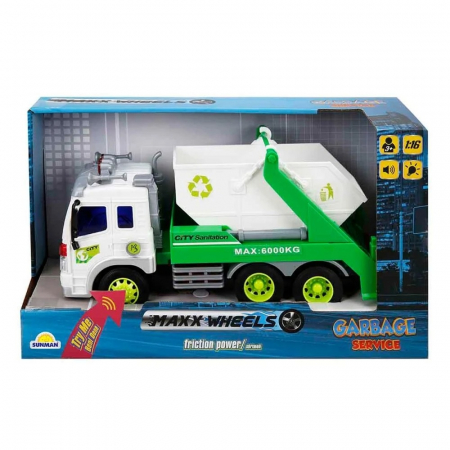 Jucarii, Copii & Bebe - Masina de reciclare gunoi, Maxx Wheels, 1:16