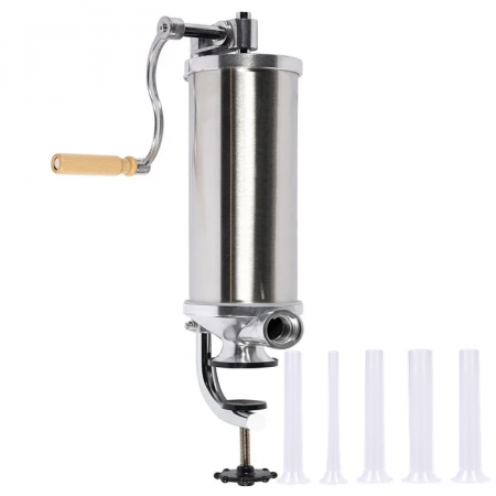 Masini de carnati si accesorii - Lichidare Masina de umplut carnati 3 kg vertical, 5 palnii incluse