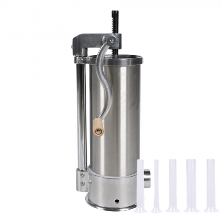Masini de carnati si accesorii - Masina de umplut carnati 5,5 kg vertical, 5 palnii incluse