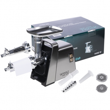 Pentru Casa si Camping - Masina electrica inox de tocat carne Detoolz 1400W MGG-140