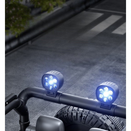 Lichidare de stoc Mașină Electrică pentru Copii, Flippy, Off-Road, Conectare Bluetooth, telecomandă, Tracțiune Integrală, Lumina Intermitenta, Baterie 12V 7Ah, 120x63x68cm, Albastru [4]