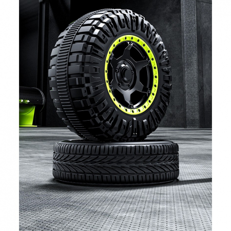 Mașină Electrică pentru Copii, Flippy, Off-Road, Conectare Bluetooth, telecomandă, Tracțiune Integrală, Lumina Intermitenta, Baterie 12V 7Ah, 120x63x68cm, Gri [9]