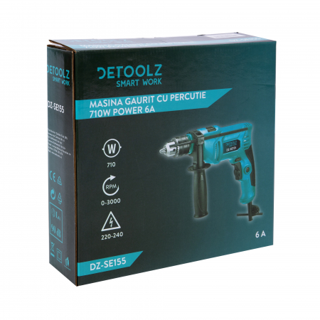 Masina gaurit si insurubat Detoolz cu percutie 710W power 6A [7]