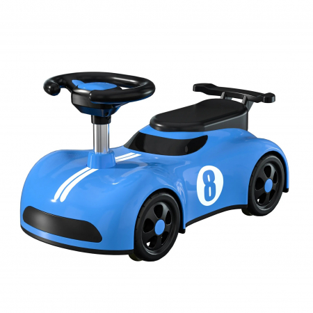 Jucarii, Copii & Bebe - Masina pentru Copii, Flippy, 1-3 ani, Impingere, Bluetooth, Muzica, din ABS, 4 Roti, Inaltime Sezut 22 cm, Albastru