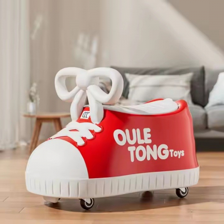 Masina pentru Copii, Flippy, Model Pantof, 4 Roti, 1-6 ani, Cutie de Depozitare, din ABS, 48 x 27 x 34 cm, Rosu [2]