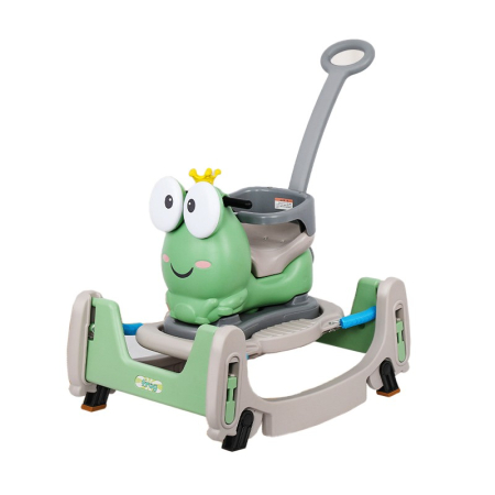 Jucarii, Copii & Bebe - Masinuta Balansor Multifunctionala pentru Copii, Flippy, Model Cal Scooter de tip Masinuta Balansor, Varsta 1-3 ani, 93 x 80 x 58 cm, cu Maner, Verde