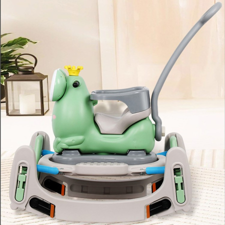 Masinuta Balansor Multifunctionala pentru Copii, Flippy, Model Cal Scooter de tip Masinuta Balansor, Varsta 1-3 ani, 93 x 80 x 58 cm, cu Maner, Verde [6]