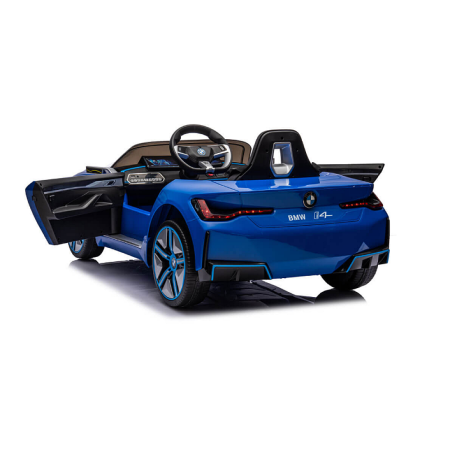 Mașinuță cu acumulator pentru copii BMW I4 cu doua usi, 12V-7Ah, LED, MP3, USB, Radio, Polipropilenă, oțel si scaun din piele ecologică [11]