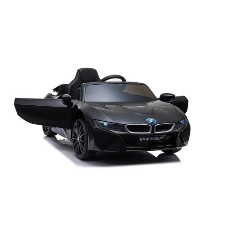 Mașinuță cu acumulator pentru copii BMW I8 cu doua usi, 12V-7Ah, LED, MP3, USB, Radio, Polipropilenă, oțel si scaun din piele ecologică, 115x73x46 cm [4]