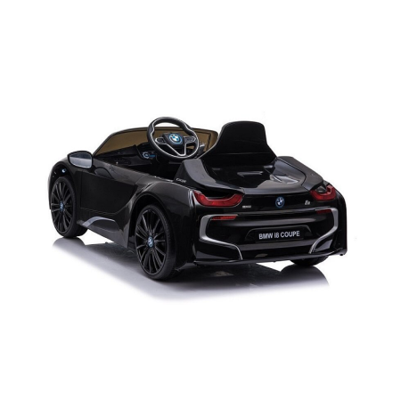 Mașinuță cu acumulator pentru copii BMW I8 cu doua usi, 12V-7Ah, LED, MP3, USB, Radio, Polipropilenă, oțel si scaun din piele ecologică, 115x73x46 cm [7]