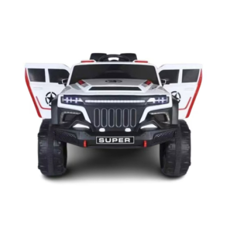 Mașinuță cu acumulator pentru copii RDB-7688 tip SUV super cu 4 motoare 390W, 2 locuri, 12V7AH, roți eva, alb [1]