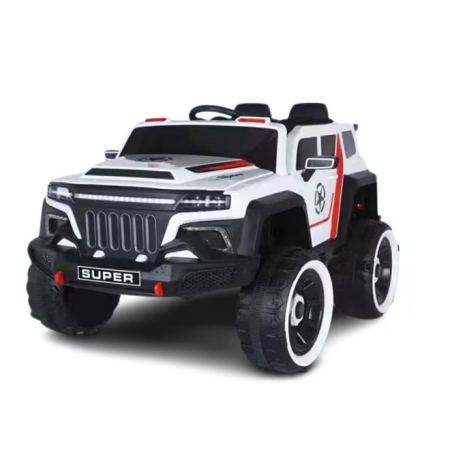 Masinute, vehicule pentru copii - Mașinuță cu acumulator pentru copii RDB-7688 tip SUV super cu 4 motoare 390W, 2 locuri, 12V7AH, roți eva, alb