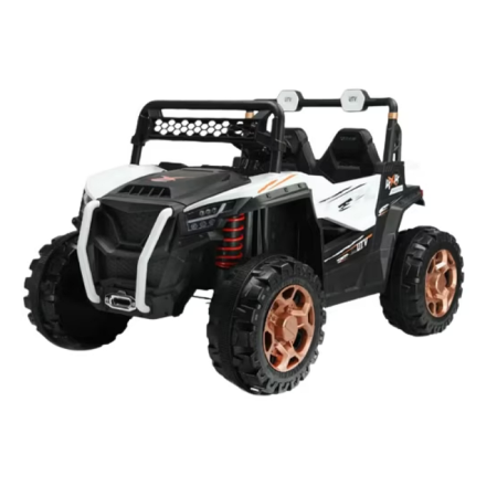 Masinute, vehicule pentru copii - Mașinuță cu acumulator pentru copii RDB-809 tip SUV super cu 4 motoare 390W, 2 locuri, 12V7AH, roți EVA 4x4, LED, MP3