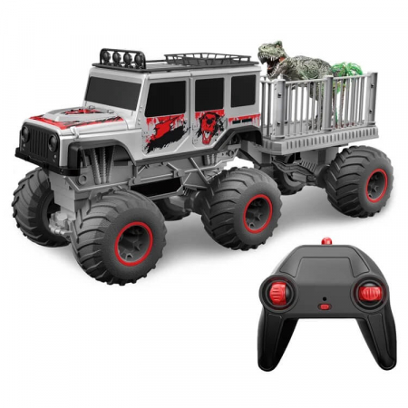 Jucarii, Copii & Bebe - Masinuta cu telecomanda OFF-Road, JUMBO – Transportator Dinozauri