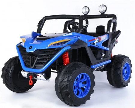 Jucarii, Copii & Bebe - Masinuta electrica copii cu roti EVA si 4 motoare - HS988 Albastru