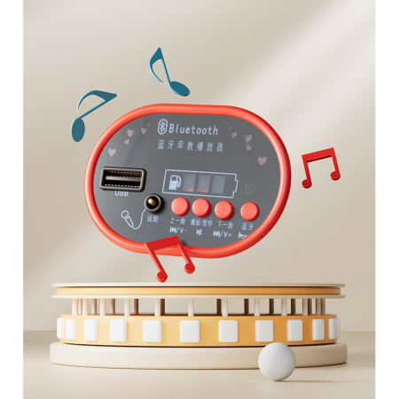 Masinuta Electrica, Flippy, pe 4 Roti, cu Telecomanda si Maner Detasabil, Cos de Depozitare, Lumini Led si Muzica, +1 an, Greutate Portanta 40 kg, Rosu [4]