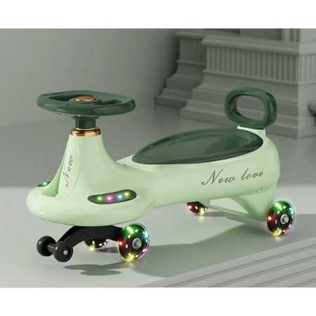 Masinuta, Flippy, 1-8 Ani, Rotire 360 Grade, Anti-rasturnare, Roti Silentioase, Impingere, Bluetooth, 66 x 32 x 37 cm, Verde [4]