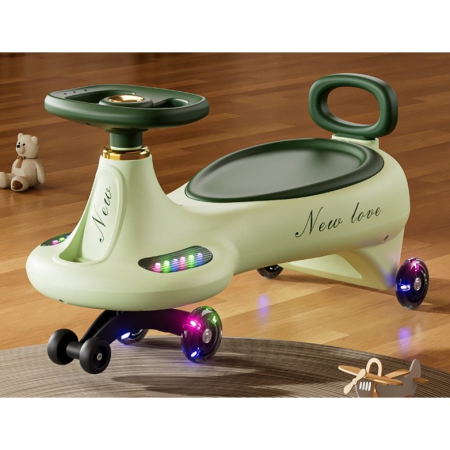 Masinuta, Flippy, 1-8 Ani, Rotire 360 Grade, Anti-rasturnare, Roti Silentioase, Impingere, Bluetooth, 66 x 32 x 37 cm, Verde [3]