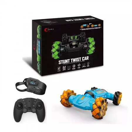 Masinuta pentru copii controlabila prin gesturi si telecomanda, cu efecte de lumini si muzica, Albastru [1]