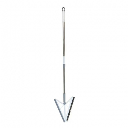 Matura Telescopica, Flippy, cu Doua Capete - Perie/Racleta 23 cm, Lungime 110 cm, din Plastic/Otel/Silicon, Gri [3]