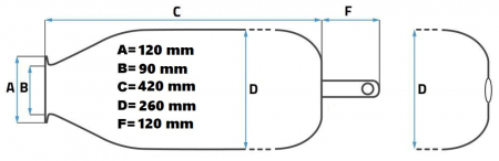 Membrana pentru hidrofor 50L NEGRU CU COADA, Elefant [1]