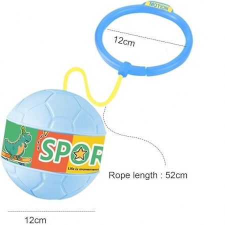 Minge pentru Sarit, Flippy, Tip Coarda Hula Hoop, Cerc 12 cm, Coarda 52 cm, Minge 12 x 11 cm, Functie Iluminat, 4-6 Ani, Plastic, Albastru [3]