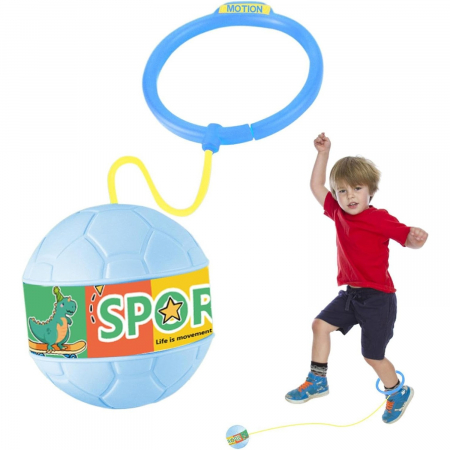 Minge pentru Sarit, Flippy, Tip Coarda Hula Hoop, Cerc 12 cm, Coarda 52 cm, Minge 12 x 11 cm, Functie Iluminat, 4-6 Ani, Plastic, Albastru [7]