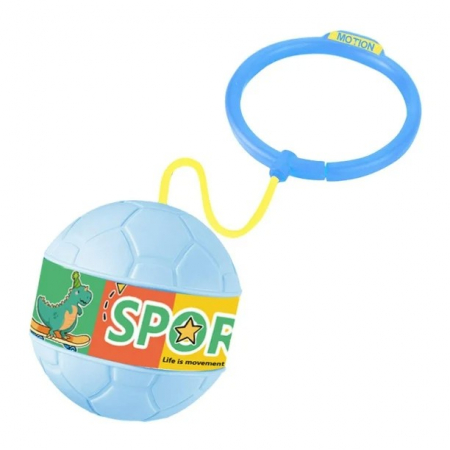 Jucarii, Copii & Bebe - Minge pentru Sarit, Flippy, Tip Coarda Hula Hoop, Cerc 12 cm, Coarda 52 cm, Minge 12 x 11 cm, Functie Iluminat, 4-6 Ani, Plastic, Albastru