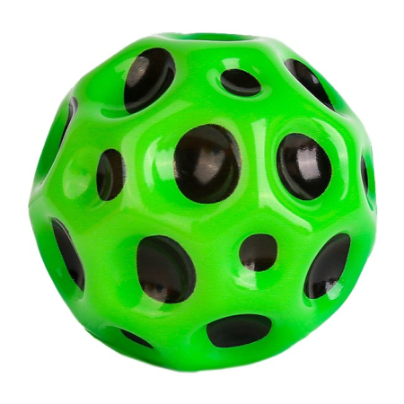 Jucarii, Copii & Bebe - Minge Saltareata Hiperelastica, Flippy, Space Moon Ball foarte Elastica, Antistress pentru Copii, Diametru 66 mm, Verde