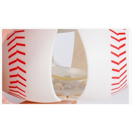 Minge UFO baseball Flippy cu deformare, diametru 8 cm, 3 ani +, lumini LED interactiva, minge magică OZN zburator, minge zburătoare, Alb [2]