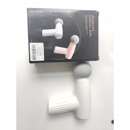 Mini Aparat de Masaj, Flippy, Tip Pistol, Incarcare USB Tip C, Portabil, Pentru Relaxare Musculara, Autonomie 120 Min, 3 Trepte de Viteza, Alb [1]