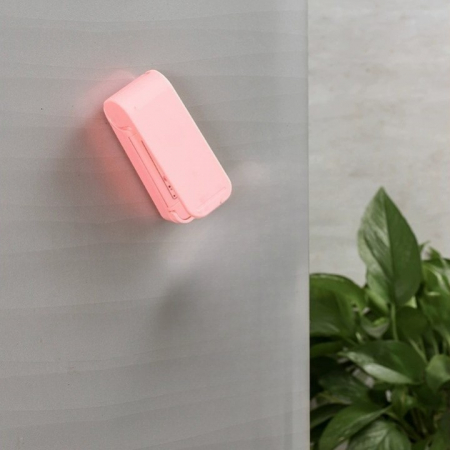 Mini Aparat de Sigilat Pungi cu Baterii, Flippy, Etansare prin Caldura, Spate Magnetic, Portabil, 9.7x3 cm, Roz [1]