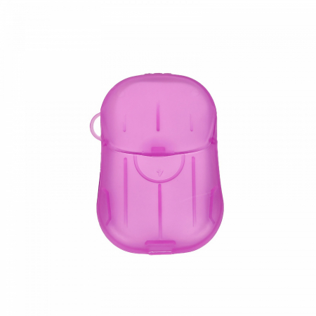 Mini Cutie de Sapun din Hartie, Flippy, de Unica Folosinta, Portabila, Potrivit pentru Calatorii, 20 buc, Roz [3]